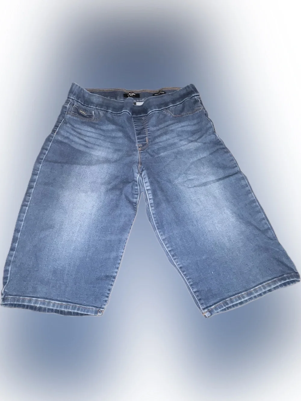 🔴Nine West Blue Skimmers & Time And Tru Denim Long Shorts Large